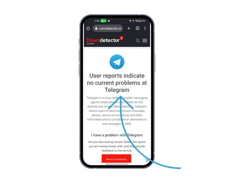 imagen mostrando el detector de caídas de telegram
