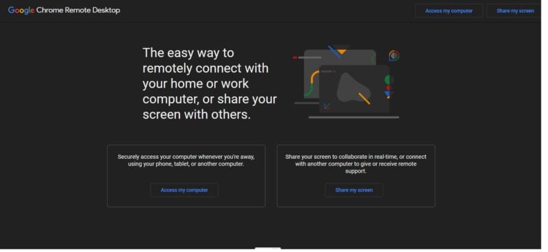chrome remote desktop für Bildschirmfreigabe