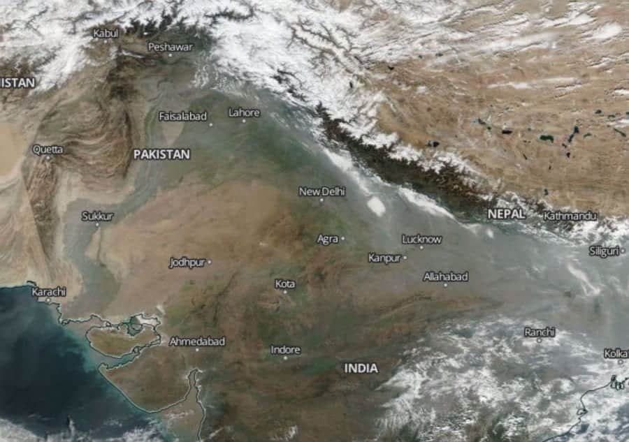 L'aria di Nuova Delhi è così cattiva che si può vederla dallo spazio