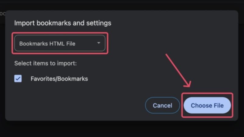 importar archivo html de marcadores a chrome