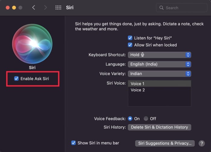activer hey siri mac