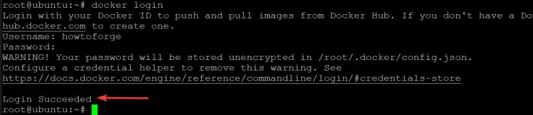 Docker Hubレジストリにログインします。