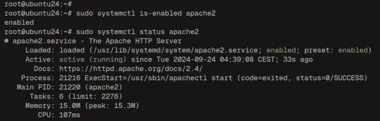 verificar apache2