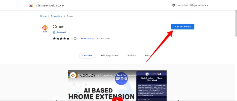 imagem mostrando a extensão cruxe