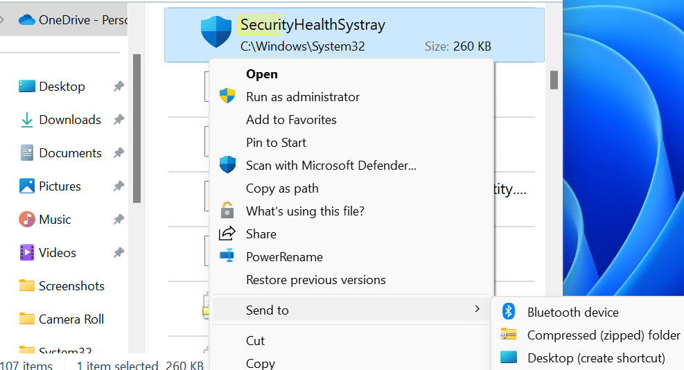 Windows-Sicherheitsverknüpfung auf dem Desktop erstellen