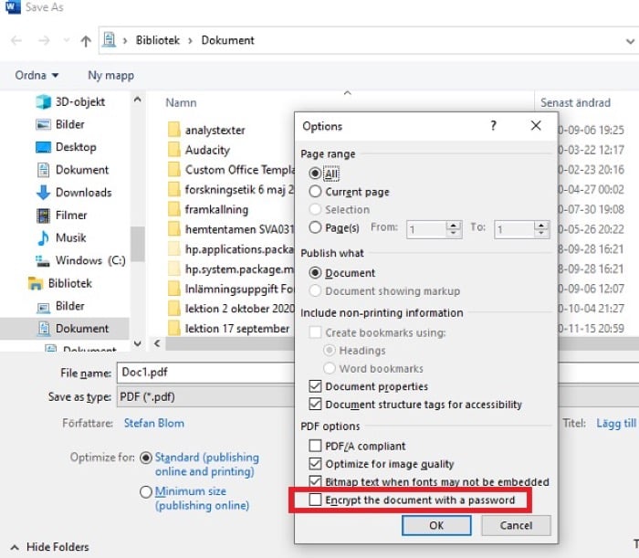microsoft office로 pdf에 비밀번호 보호하기