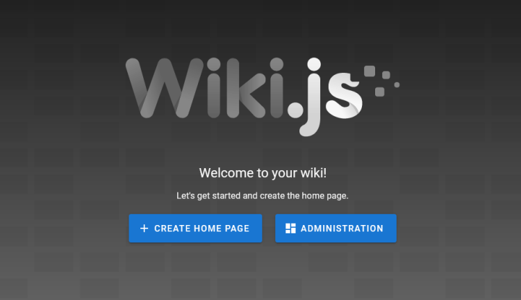 Pagina di Amministrazione di Wiki.js