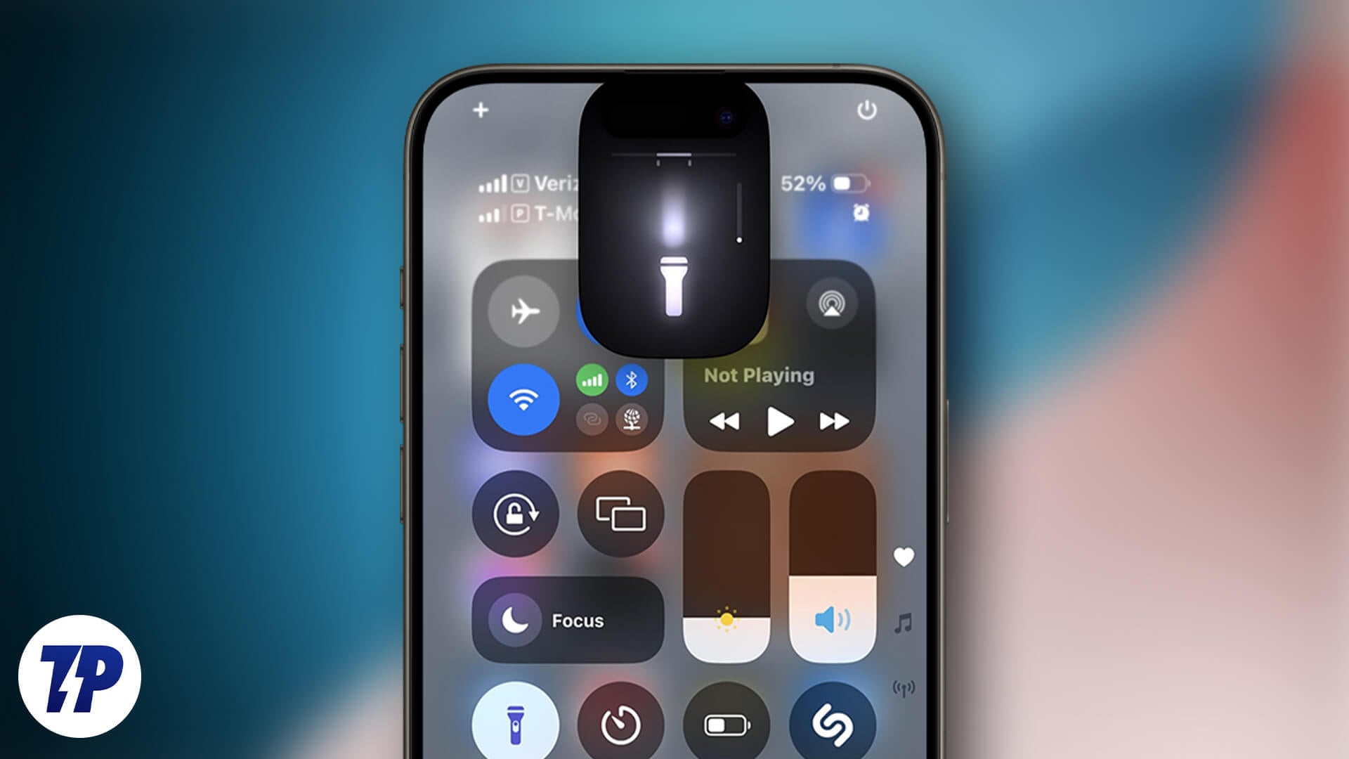 comment ajuster le focus de la lampe de poche dans ios 18