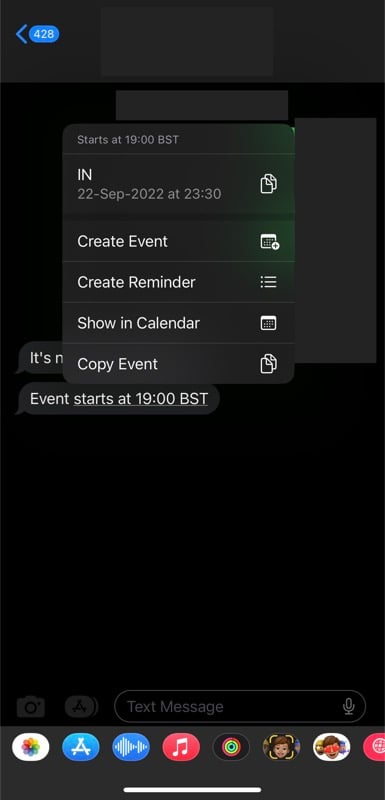 Umrechnung von Inline-Einheiten in iOS 16