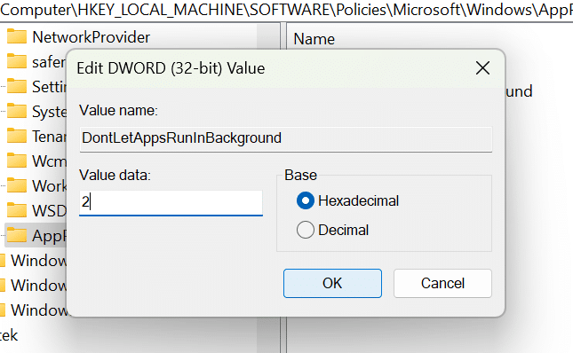 deshabilitar aplicaciones en segundo plano en Windows 11