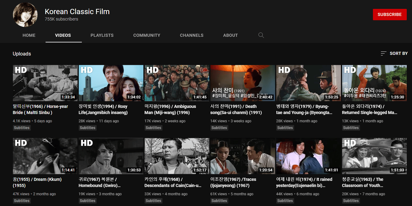 Filme Clássico Coreano
