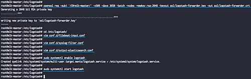 Habilitar e iniciar logstash
