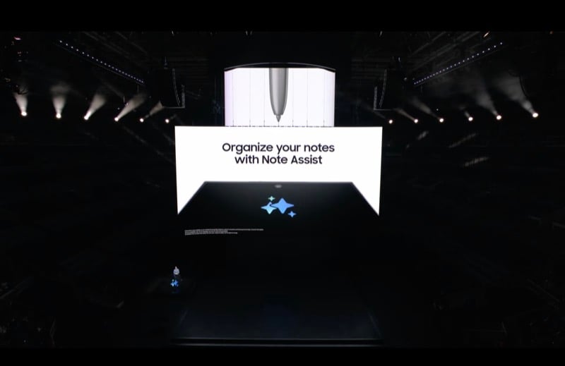 fonctionnalité d'assistance de notes galaxy ai.
