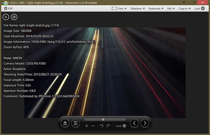 Honeyview Fotoanzeiger Windows 10