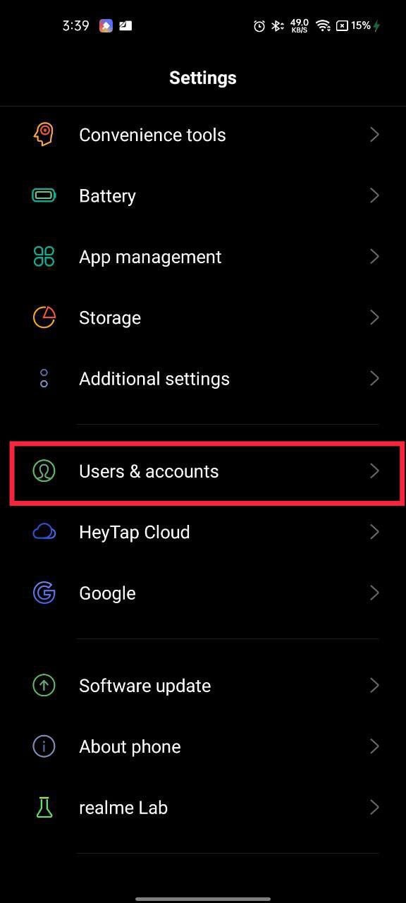 계정 android