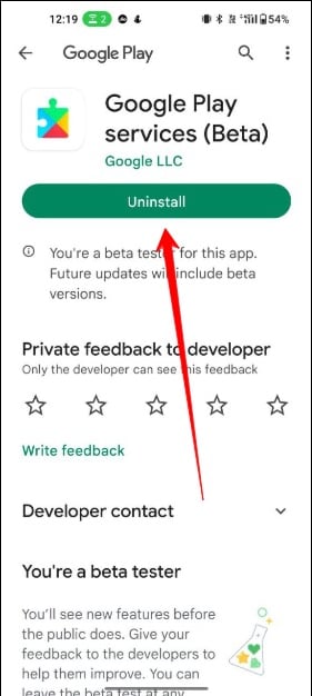 imagem mostrando aplicativo serviços do google play na google play store android