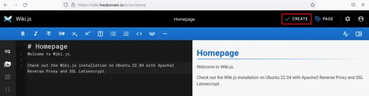 редактировать главную страницу wiki.js