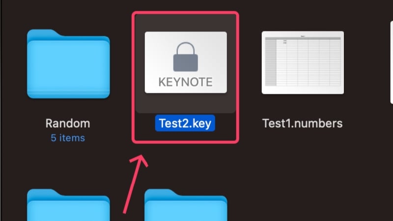 暗号化されたKeynoteファイル