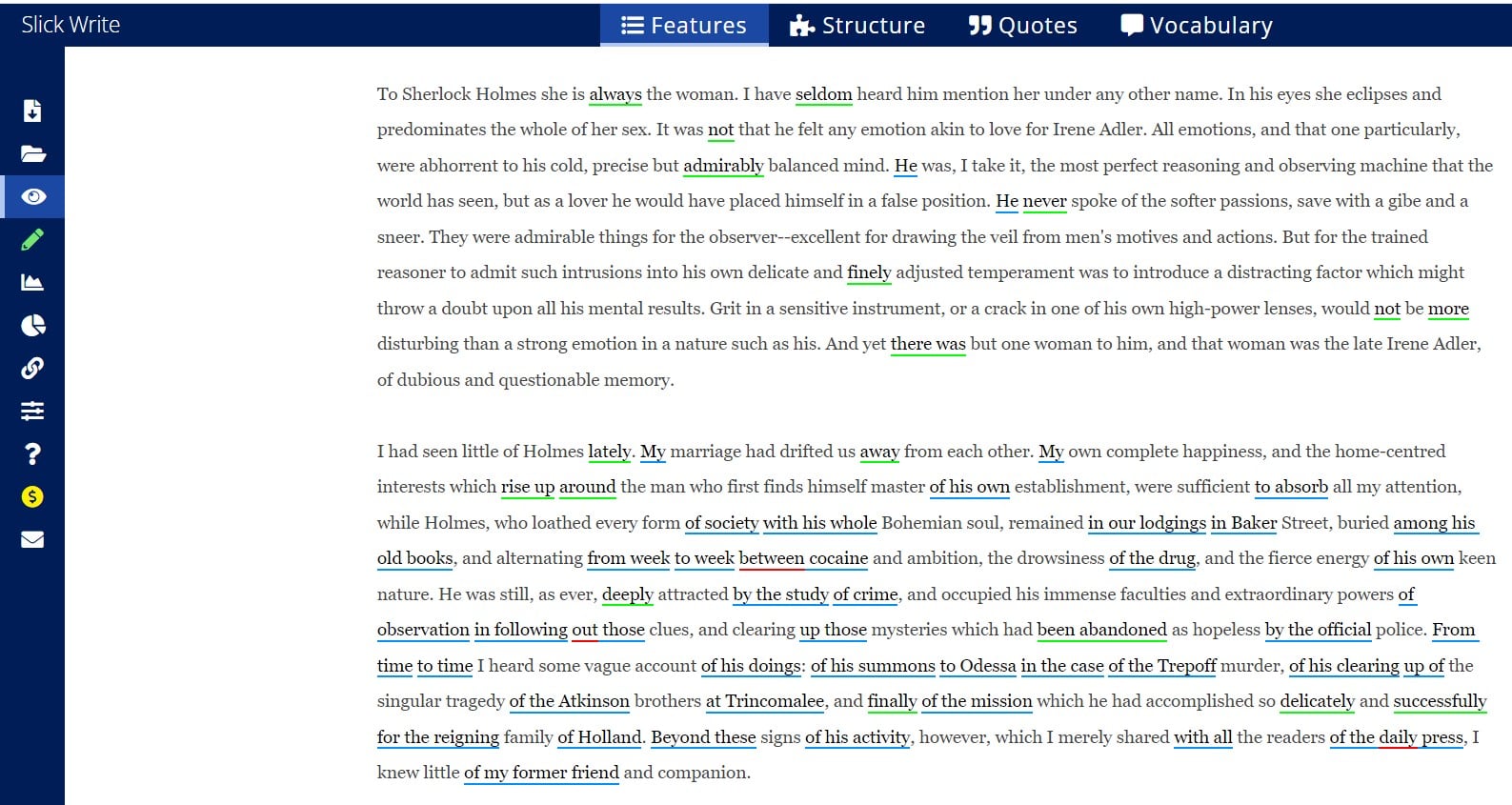 slick write migliore alternativa gratuita a grammarly