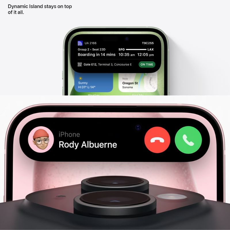 dynamic island of iphone 15
