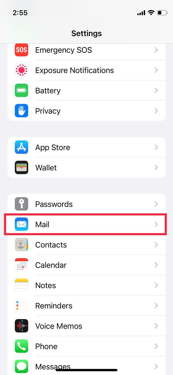 메일 설정 iphone