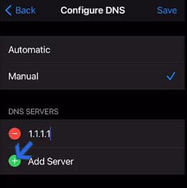 DNS auf iOS hinzufügen