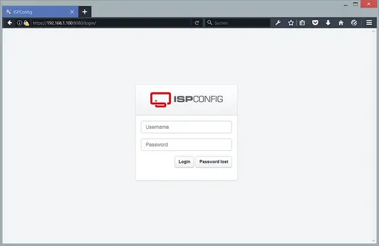 Login ISPConfig