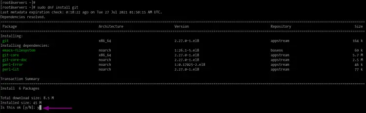 Git auf CentOS installieren