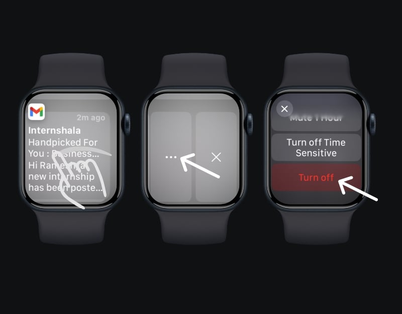 come disattivare le notifiche sull'apple watch