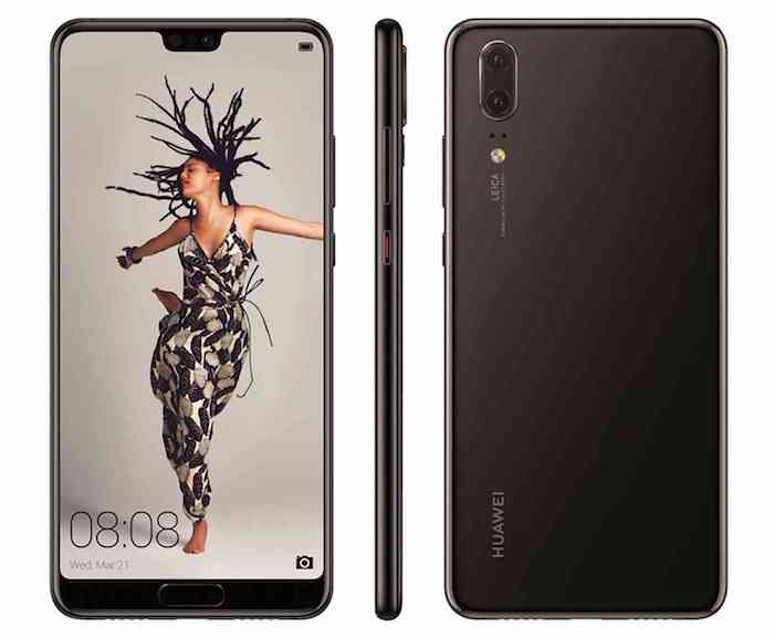 Le nouveau smartphone P20 de Huawei équipé d'une encoche conserve étrangement le bouton d'accueil - Huawei P20