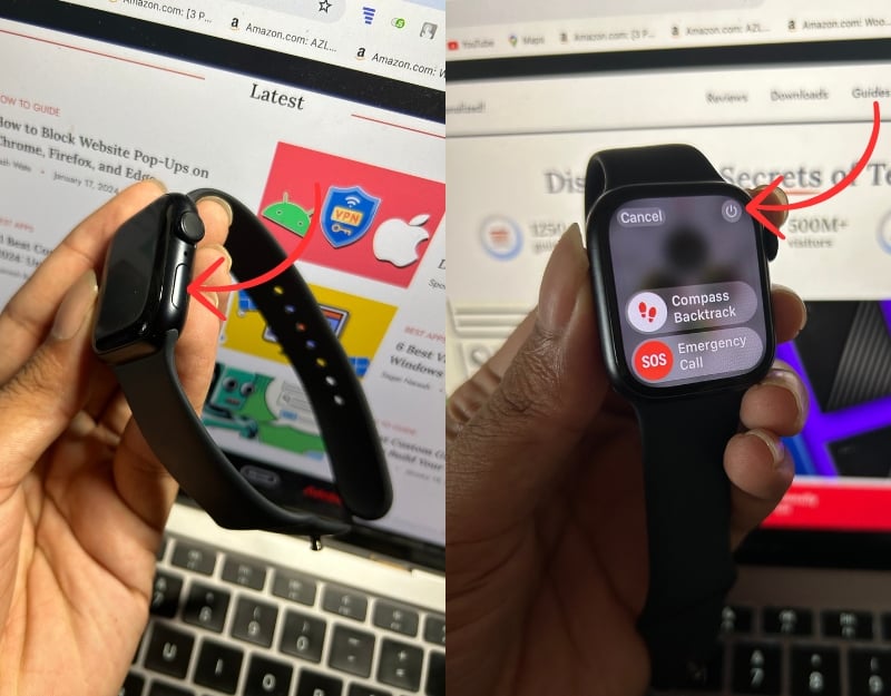 riavvia apple watch