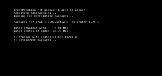 Configura grub