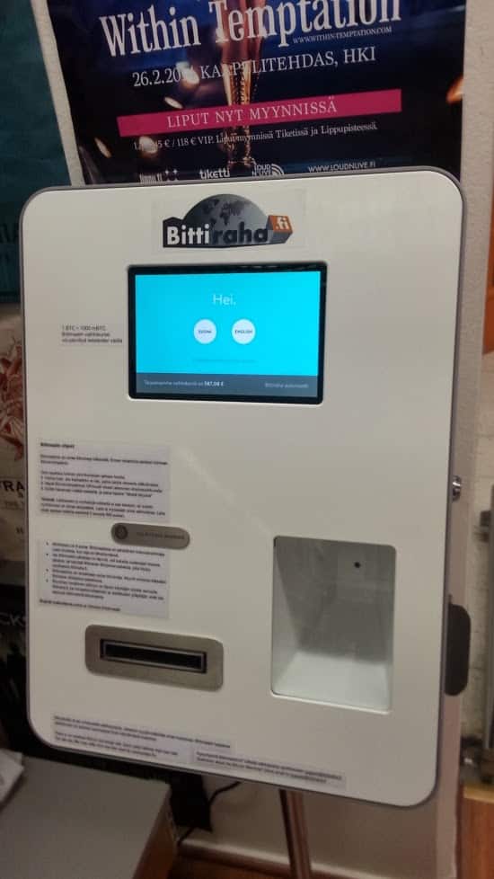 Europa erhält seinen ersten permanenten Bitcoin-Geldautomaten in Helsinki, Finnland, ist BITCOIN die zukünftige Währung?