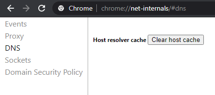Cancella Cache DNS Chrome