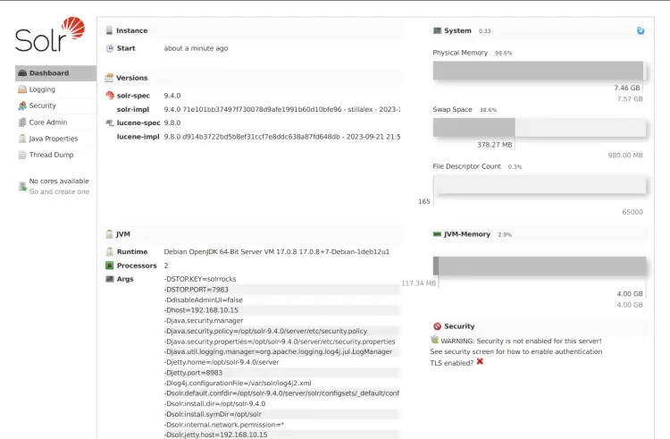tableau de bord solr