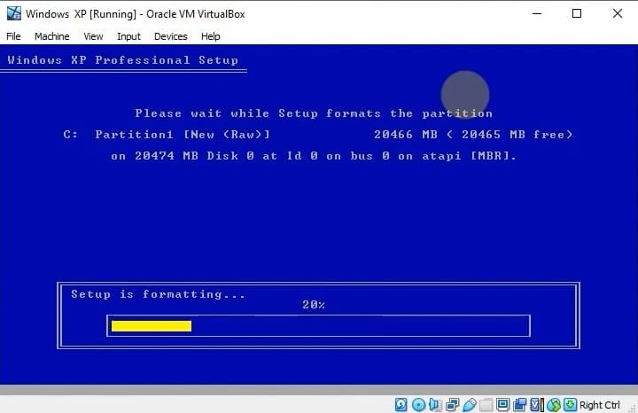 Installation de Windows XP