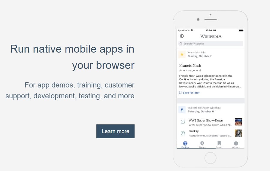 appetize.io - miglior emulatore ios