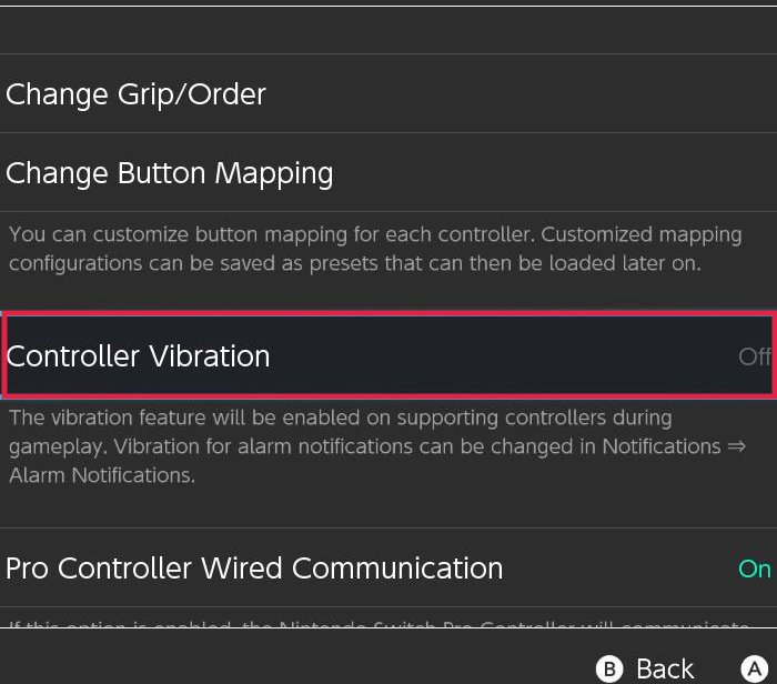 vibrazione controller
