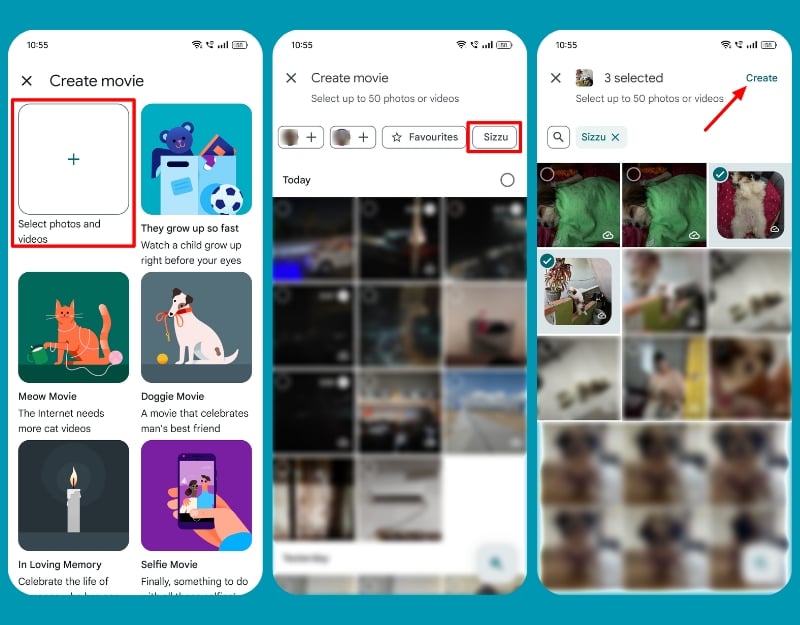 crea filmato da zero google foto
