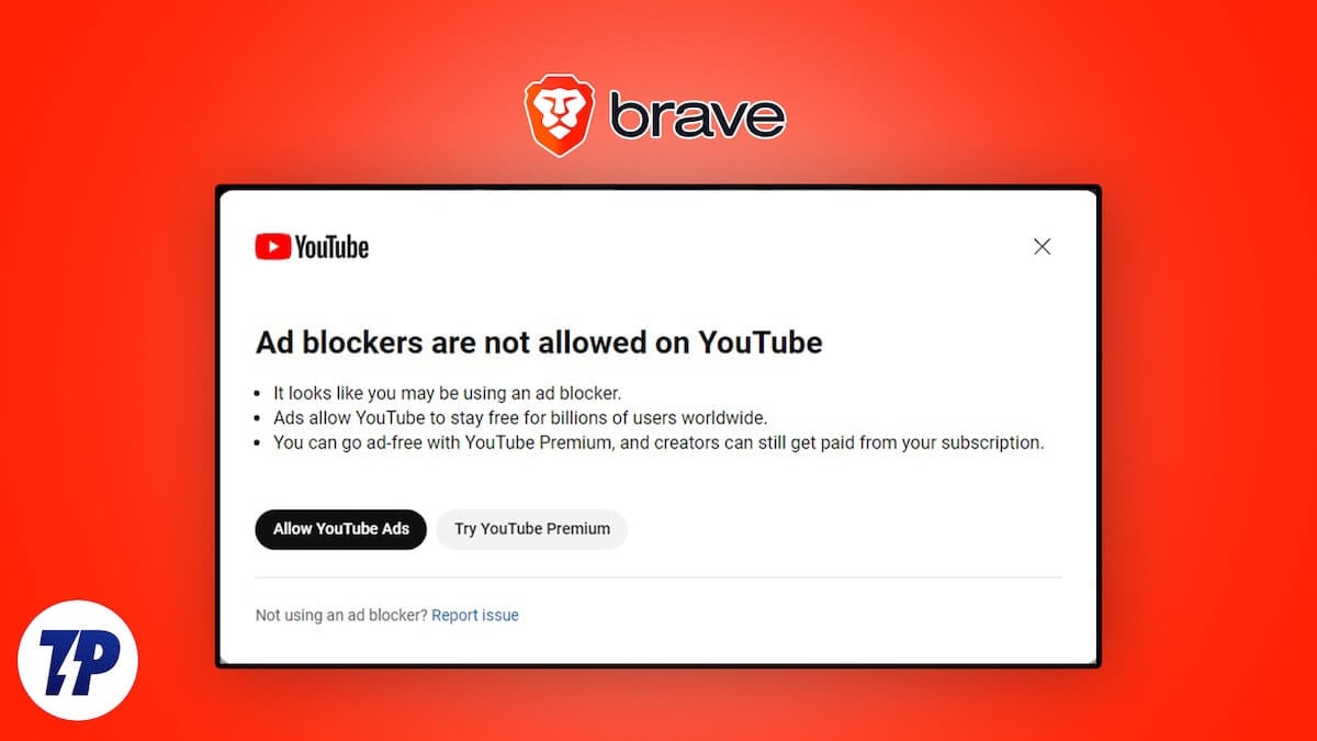 comment réparer les bloqueurs de publicités non autorisés sur youtube dans brave