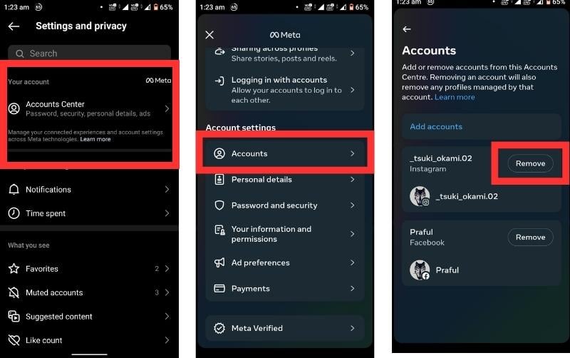 come scollegare facebook e instagram utilizzando l'app di instagram 2