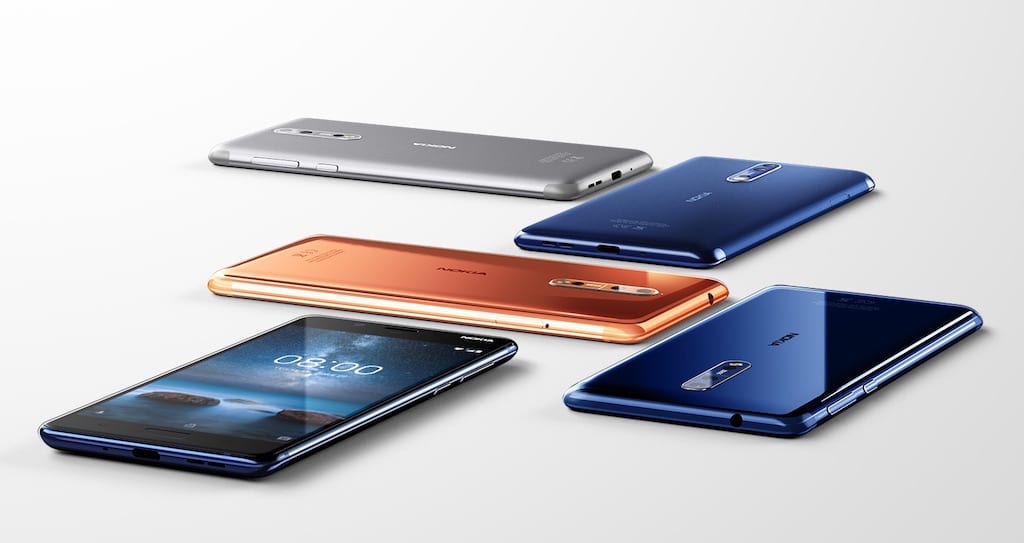 nokia 8 flagship con snapdragon 835 e zeiss dual camera lanciato a €599 - famiglia nokia 8