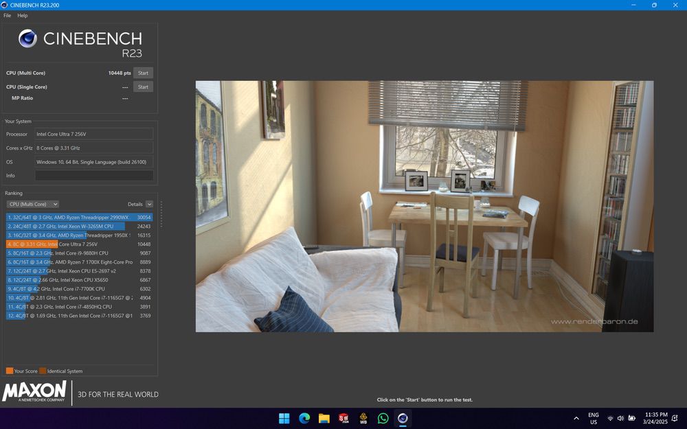 cinebench r23 multi core