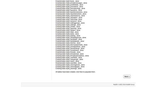 Datenbanktabellen erstellen