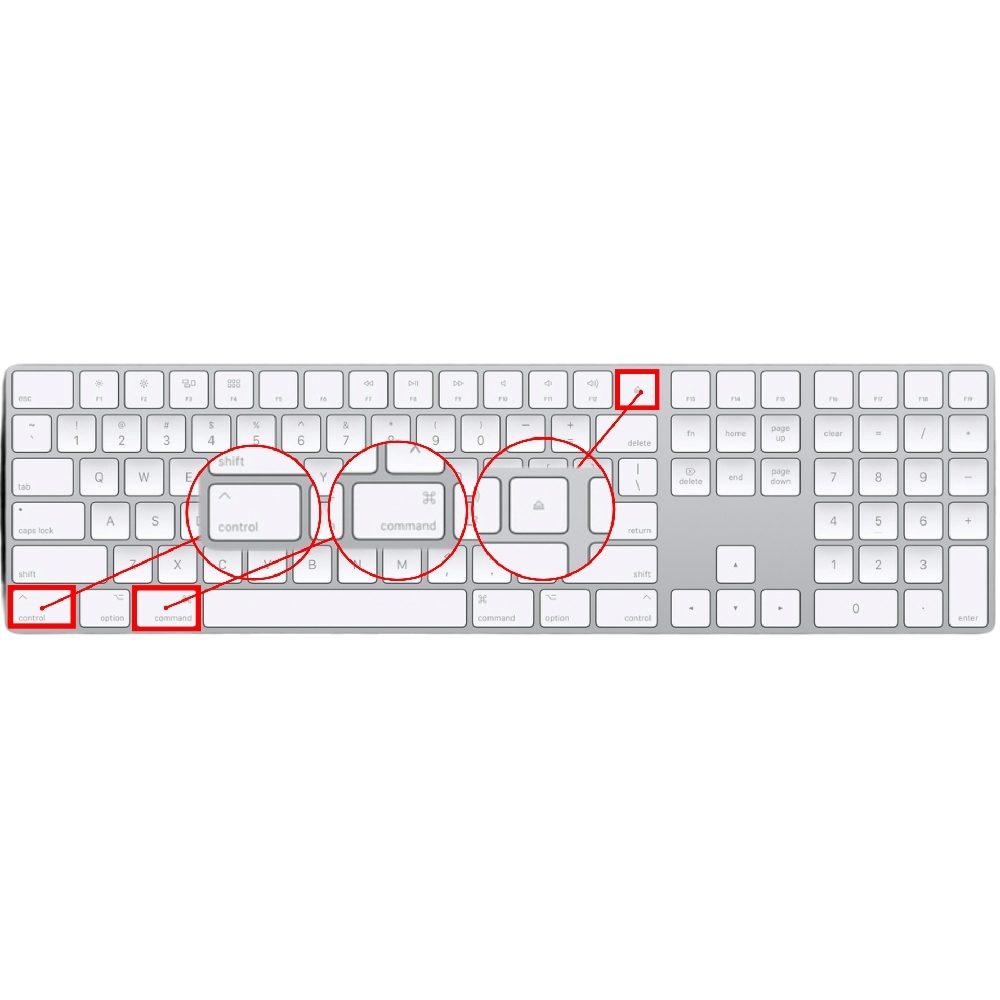 contrôle + commande + eject