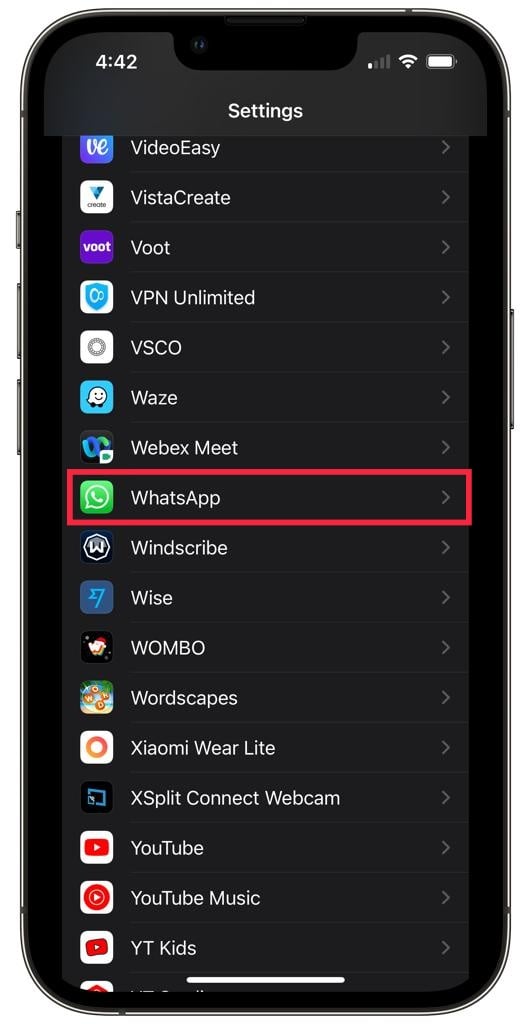 configuración de whatsapp ios
