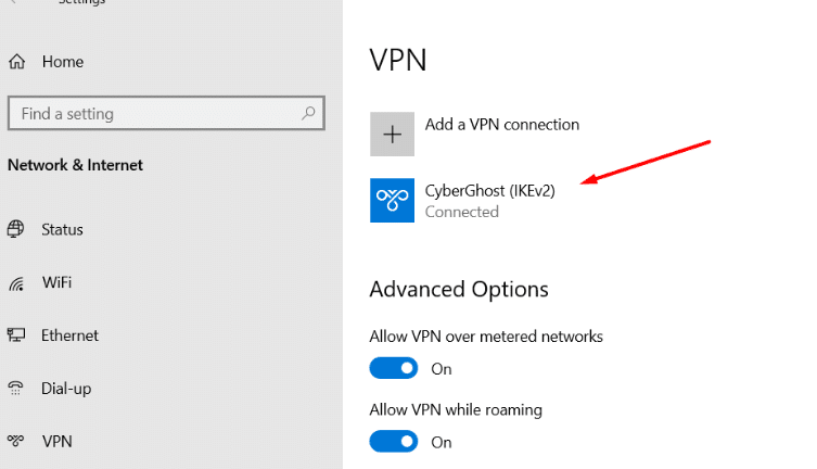 VPN deaktivieren