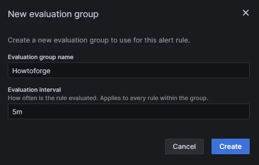 Grafana Alarmbewertungsgruppe