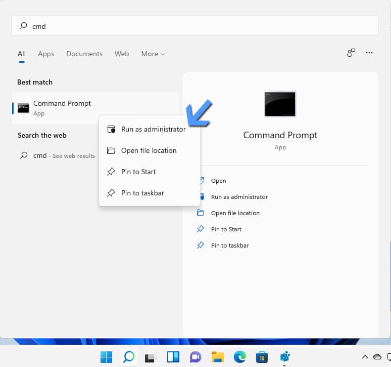 CMD в Windows 11