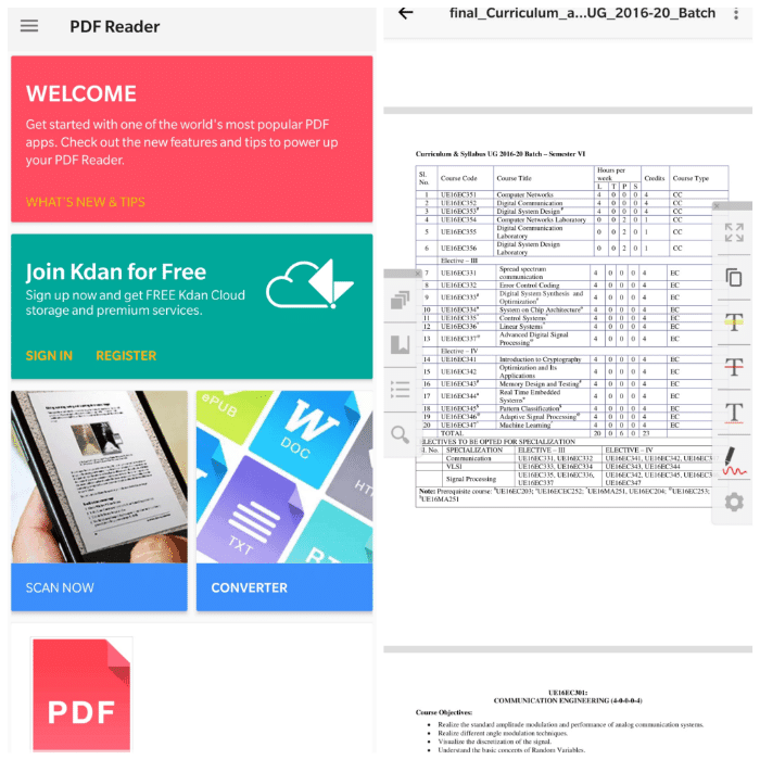 PDF-Reader Scannen Bearbeiten